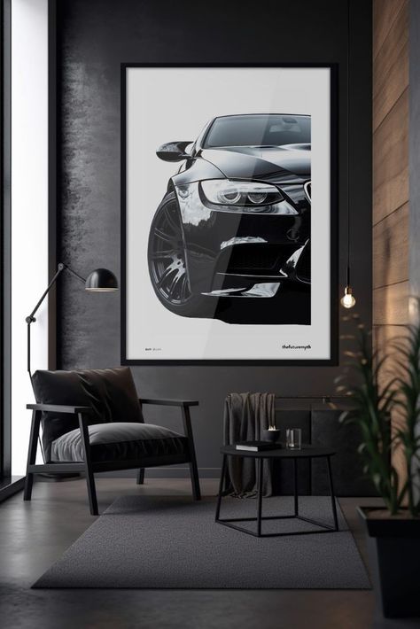 Bmw Painting, E92 M3, Bmw Art, Bmw E92, Interior Design Boards, Car Poster, Interior Pictures, Car Wall Art, Car Office