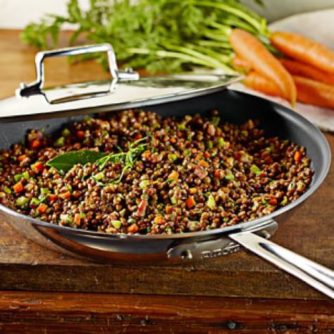 Lentils Recipes, Lentils Recipe, Lentil Recipes, Just Cooking, Maisie Williams, Vegetable Sides, Meatless Meals, Chicken Stock, Williams Sonoma