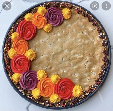 Decorating Cookie Cakes, Thanksgiving Message Cookies, Fall Cookie Cakes Decorated, Cookie Cakes Ideas, Fall Message Cookies, Thanksgiving Cookie Cakes, Fall Cookie Cakes, Fall Cookie Cake Designs, Simple Cookie Cake Designs