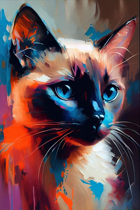 #catart #catpainting #catportrait #catlover #catsofpinterest #cutecats #catoftheday #art #colorful #portrait #siamese Half off EVERYTHING!   Limited-time SALE on all our Etsy art! Don't miss out, this steal won't last!  .  .  https://thepixelwall.etsy.com   .    .    . AnimalArt #ArtDeco #ArtDecoPatterns #VintagePosters #DogPaintings #PetPortraits #DogLovers #CatPaintings #PetPortraits #CatLovers #BlackCat #OrangeCat #CatArtIllustration #CatArtwork #CuteCatArt #CuteAnimalArt #KawaiiArt #PixelArt Colorful Cats Art, Siamese Cat Painting Acrylic, Calico Cat Painting, Colorful Cat Painting, Siamese Cat Painting, Abstract Cat Painting, Siamese Cat Art, Modern Cat Art, Pop Art Pet Portraits