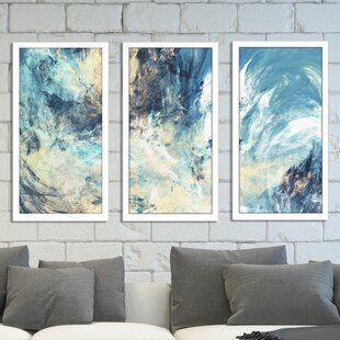 Staircase Art, 3 Piece Wall Art, Picture Frame Painting, Frame Painting, Framed Painting, Feeling Blue, Room Paint, Art Print Set, New Wall