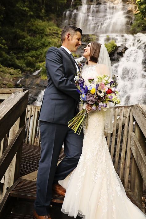 Amicalola Falls, North Georgia Mountains, Wedding Giveaways, Georgia Mountains, Southern Bride, Bride Magazine, Groom Poses, North Georgia, Mountain Views