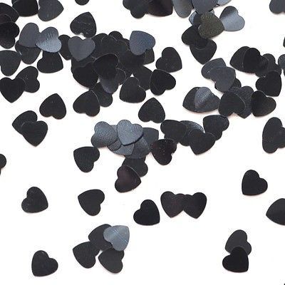 Black confetti hearts Shuffles Ideas, Black Love Heart, Black Confetti, Confetti Birthday, Heart Confetti, Black And White Heart, Table Confetti, Black Table, Black Heart