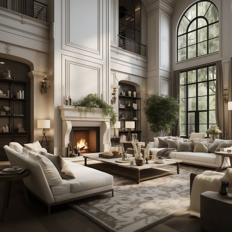 English Modern Interior, French Mansion Interior, New Classic Interior Design, American Classic Interior, New Classic Interior, 2024 Living Room, Manor Interior, Mansion Living Room, Georgian Interiors