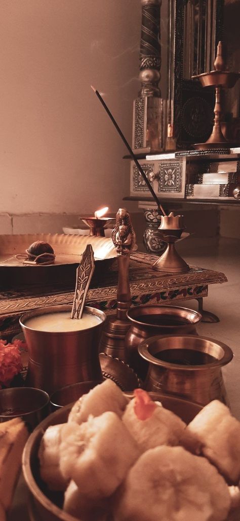 Indian Spiritual Aesthetic, Spirituality Aesthetic Hindu, Festive Aesthetic Indian, Diwali Aesthetic House, Hawan Pooja Snaps, Indian Room Aesthetic, Pooja Snap, Radha Rani Aesthetic, Hindu Gods Aesthetic