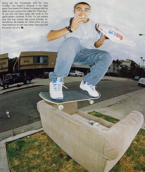 Eric Koston, Skateboard Photos, Skate Photos, 90s Skate, Skate And Destroy, 2000s Skater, Skateboard Photography, Vintage Skateboards, Casual Attire For Women