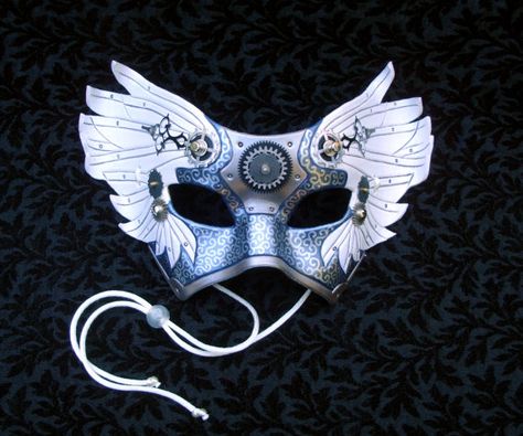 Il Tempo Vola V26... original mixed media handmade winged Venetian clockwork mask Freckles And Constellations, Leather Masks, Plastic Bottles Crafts, Art Masks, Venetian Masquerade, Behind The Mask, Venetian Masks, Leather Mask, Victorian Steampunk