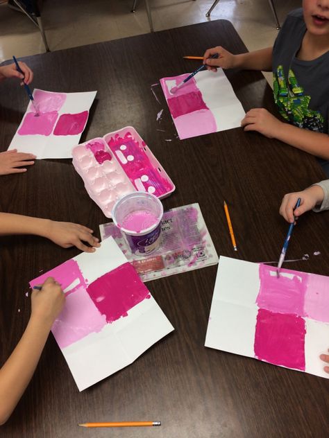 Tint And Shades Painting, Tint And Shade, Enrichment Projects, Tints And Shades, Ice Cream Scoops, Paint Buckets, Yummy Dessert, Grade 3, Crafts Ideas