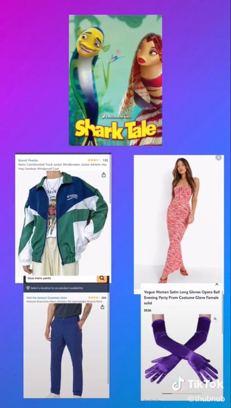 Shark Tale Couple Costume, Oscar Shark Tale Costume, Shark Tale Costume Lola, Shark Tales Couple Costume, Oscar And Angie Shark Tale Costume, Shark Tales Halloween Costume, Oscar And Lola Shark Tale Costume, Lola And Oscar Costume, Lola From Shark Tale Costume