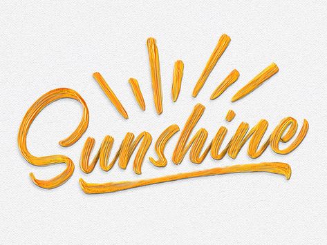 PDX Sunshine by Jake Givens Sunshine Calligraphy, Sunshine Typography, Sunshine Logo Design Inspiration, Sunshine Lettering, Sunshine Illustration, Sunshine Font, Sunshine Logo Design, Disney Typography, Sunshine Logo