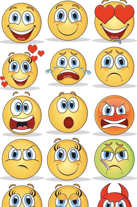 Emoji Chart, Doodles Simple, All Emoji, Reading Strategies Posters, Funny Happy Birthday Images, Paw Drawing, Emotions Preschool, Birthday Background Design, Eid Crafts