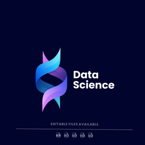 Data Science Gradient Logo Logo Template Science Logo Design Icons, Data Science Logo, Data Logo, Logo Gradient, Security Logo, Logo Design Diy, Gradient Logo, Data Analyst, Company Logo Design