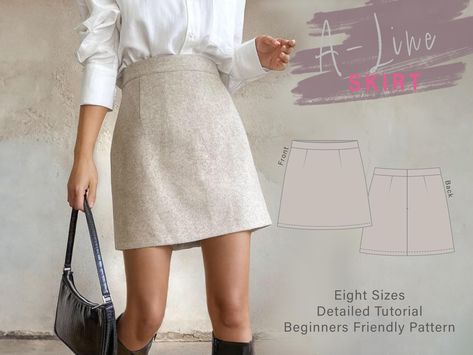 Mini Skirt Pattern Sewing, Mini Skirt Sewing, Mini Skirt Sewing Pattern, Mini Skirt Pattern, System Software, Collars Diy, Skirt Sewing Pattern, Skirt Sewing, Metric System