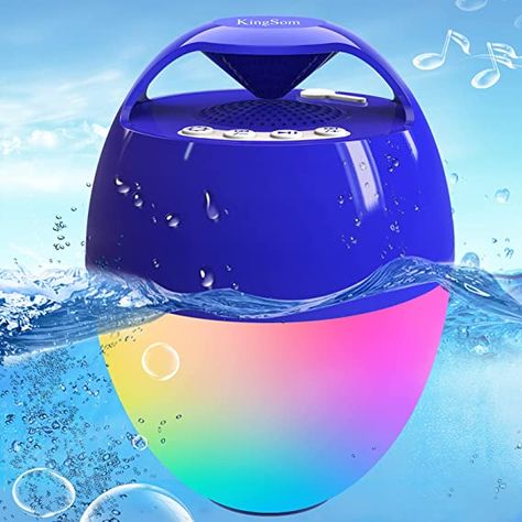 This long range hands free speaker it summer joy for the pool. Pool Speakers, Shower Spa, Spa Home, Shower Speaker, Portable Shower, Wireless Speakers Portable, Colorful Lights, Waterproof Speaker, Outdoor Speakers