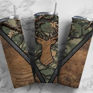 Camo Deer Hunting 20oz Sublimation Tumbler Designs Woodgrain - Etsy Australia Camo Tumbler Cups, Wood Deer, Deer Mounts, Sublimation Tumbler Designs, Mom Tumbler, Stainless Steel Straws, Sport Bottle, Metal Straws, Deer Hunting