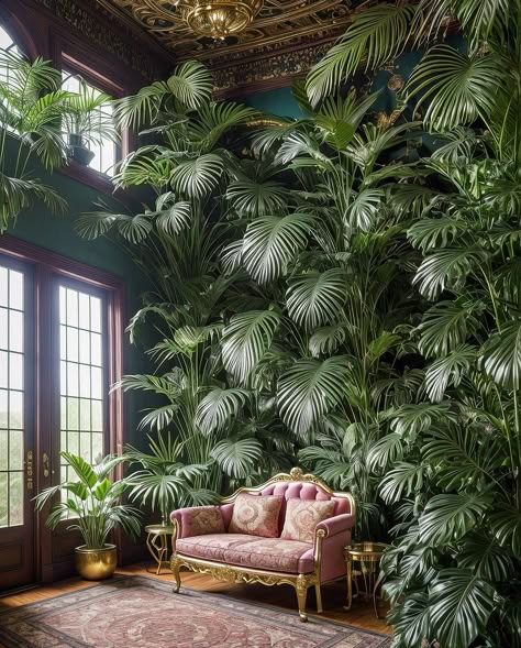 Wall Hanging Decorations, Tropical Interiors, Indoor Plant Wall, Jungle Gardens, Barn Renovation, Plants Wall, House Plants Decor, Hanging Decorations, Interior Garden