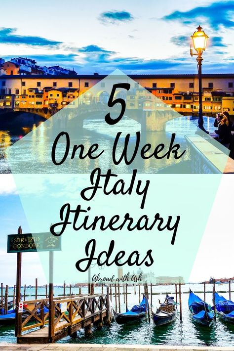 5 one week italy itinerary Ideas - The first part in planning a trip is deciding where to go and how many days to stay in each location. For many of us this is one of the most overwhelming elements in travel planning as the options are limitless. Over the next few months I will be releasing a series of itinerary ideas to help get you started on planning your next adventure. Once you have your basic itinerary of where and how long decided, the planning process becomes substantially easier. Italy Vacation Itinerary, Italy Travel Itinerary, Italy Road, Italy Honeymoon, Best Of Italy, Italian Vacation, Vacation Itinerary, Itinerary Ideas, Italy Itinerary