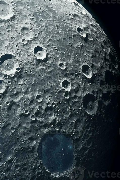 Extremely detailed Extreme closeup, unreal imagination with Moon. AI generative Close Up Of The Moon, Close Up Moon Pictures, Moon Surface Aesthetic, Moon Close Up Photography, Moon Up Close, Orbs In Photos, Moon Moodboard, Moon Reference, Close Up Wallpaper