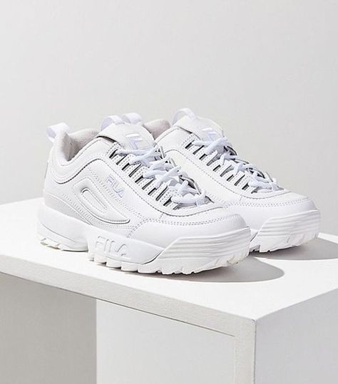 The Exact Pair of White Sneakers to Buy, Based on Your Zodiac Sign via @WhoWhatWearUK How To Clean White Sneakers, Fila Disruptor 2, Fila Disruptor, Urban Style Outfits, Sparkle Shoes, Grey Tattoo, Trending Sneakers, Urban Dresses, Urban Wear