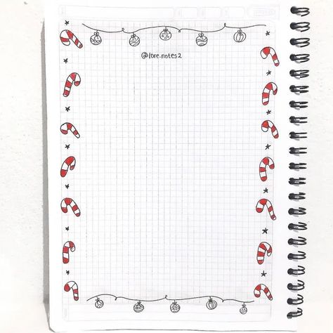 𝓘𝓷𝓼𝓹𝓲𝓻𝓪𝓽𝓲𝓸𝓷 𝓯𝓸𝓻 𝓑𝓾𝓳𝓸 (@notebook_profile) • Instagram photos and videos Christmas Notebook Ideas, Christmas Border Design, Bujo Notebook, Notebook Profile, Christmas Notebook, Profile Instagram, Christmas Border, Christmas Doodles, Bullet Journal Design Ideas