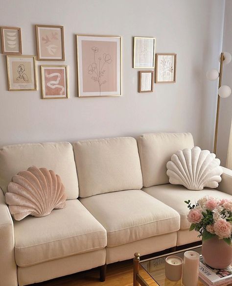 Pastel Interior Design, Girl Apartment Decor, My First Home, Luxury Sofa Living Room, Dream Apartment Decor, Pink Living Room, Pinterest Room Decor, Neutral Living Room, Apartment Decor Inspiration