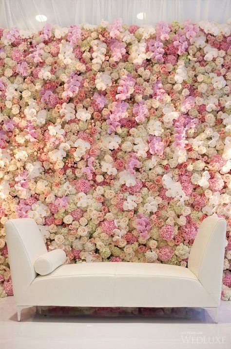 9 Cliché Wedding Decor Ideas That Are NOT Trending Anymore! | WedMeGood Karen Tran, Photo Backdrop Wedding, Flower Wall Wedding, Sea Stars, Wall Backdrops, Deco Floral, Wedding Stage, Flower Backdrop, Modern Flower