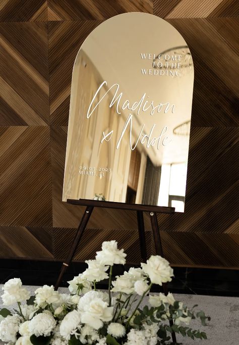 Gold Mirror Wedding Sign, Arched Welcome Sign, Mirror Wedding Sign, Gold Mirror Wedding, Mirror Welcome Sign, Welcome Sign For Wedding, Mirror Wedding Signs, Mirror Wedding, Wedding Mirror