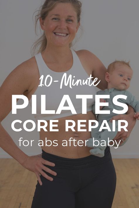 Tone your core and repair abdominal separation after pregnancy with this advanced PILATES AB WORKOUT for diastasis recti! Use a pilates sponge ball or a throw pillow to increase core engagement, repair diastasis recti and strengthen the deep abs and pelvic floor. Free follow-along workout video led by personal trainer and pelvic floor physical therapist. Workout For Diastasis Recti, Postpartum Ab Workout, Pilates Ab Workout, Pilates Ab Exercises, Diastasis Recti Repair, What Is Diastasis Recti, Postpartum Workout Plan, Pregnancy Pilates, Healing Diastasis Recti