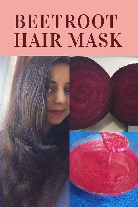 BEETROOT HAIR MASK Beetroot Hair Mask, Beetroot Hair Dye, Beetroot For Hair, Hair Mask At Home, Hair Mask Diy, Diy Conditioner, Beetroot Juice, Hair Mask Recipe, Homemade Hair Mask