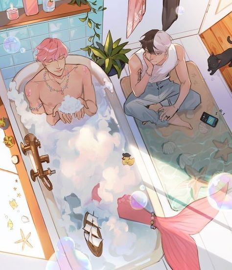 Mermaid Boy, Mermaid Photography, Photo Arts, Pirate Kids, Yoonmin Fanart, Kpop Drawings, Anime Fairy, Romantic Art, Gay Art