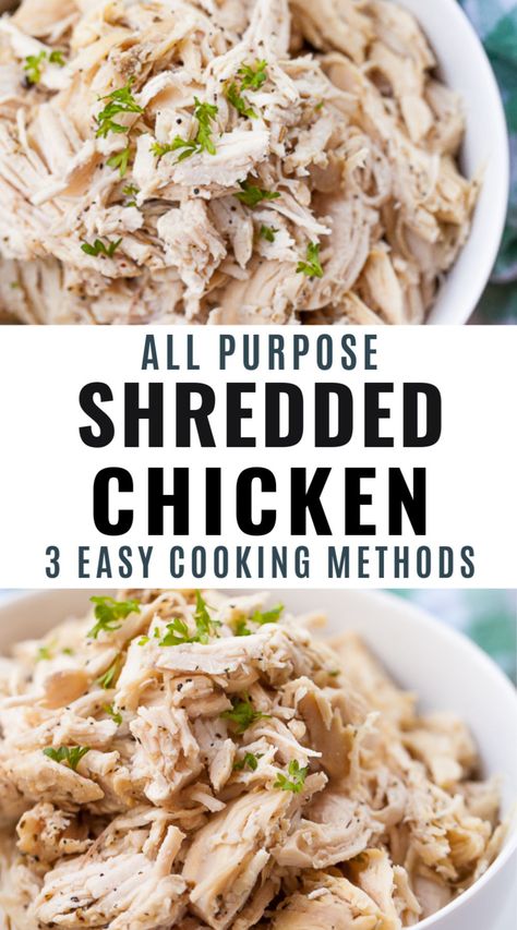 Cook Shredded Chicken, Enchiladas Chicken, Easy Shredded Chicken, Slow Cooker Shredded Chicken, Make Shredded Chicken, Chicken Salads, Whole30 Chicken, Cooking Frozen Chicken, Ways To Cook Chicken