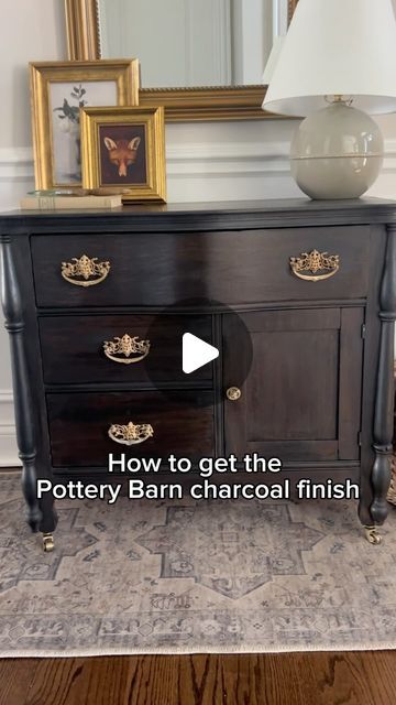 Pottery Barn Finish Diy, Blackwashing Furniture, Black Wash Furniture Diy, Pottery Barn Diy, Paint Wash, Furniture Makeovers, Furniture Makeover, Antique Furniture, Pottery Barn