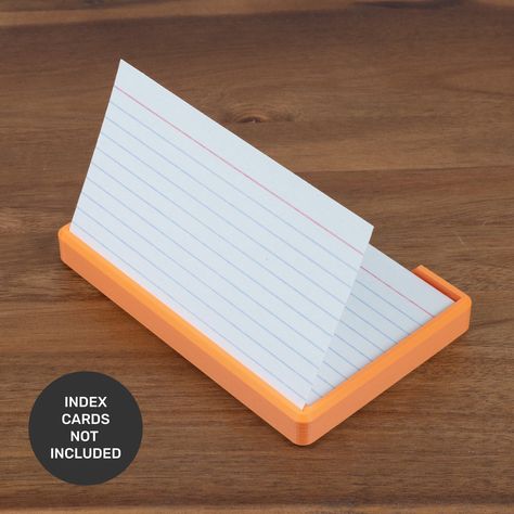 3-by-5 Index Card Holder Landscape - 3D Printed Analog Todo List Tasks Planner Checklist - Cards Not Included Index Card Holder, Degree Display, Index Card Holders, Index Card, Todo List, Task List, Index Cards, Card Holders, 3d Printed