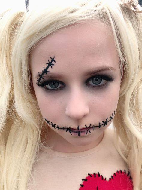 Voodoo Doll Makeup. Voodoo Doll Makeup, Horror Novel, Voodoo Doll, Doll Makeup, Voodoo Dolls, Halloween Face, Face Makeup, Halloween Face Makeup, Dolls