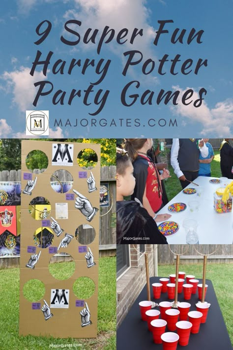 Harry Potter Theme Birthday Party, Harry Potter Themed Birthday Party, Harry Potter Motto Party, Harry Potter Badges, Harry Potter Party Games, Harry Potter Library, Harry Potter Snacks, Harry Potter Activities, Harry Potter Movie Night