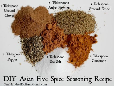 Asian Five Spice Seasoning Chinese Five Spice Powder Recipe, Asian Five Spice Recipe, Asian Spices For Chicken, Asian Seasoning Chicken, Asian Spices Blend, All Spice Recipe, Chinese Five Spice Recipe, Seven Spices Recipe, Chinese Seasoning