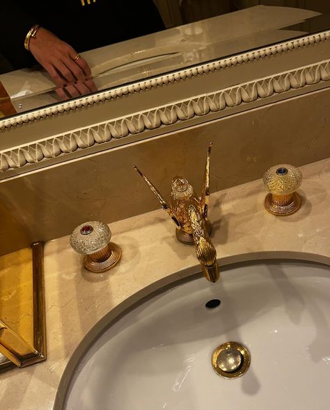 🦅 Paris Ritz, Swan Faucet, Paris Bathroom, Gold Swan, Nice Room, House Wear, Ritz Paris, Pink Tumblr Aesthetic, Cute Furniture