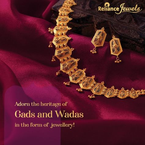 A symbol of Maharashtra’s remarkable history, grandiose, and strength, Gads and Wadas are an extremely important feature of this rich cultural heritage. As a special Diwali offer you can now, get UP TO 25% OFF* on Gold jewellery making charges and Diamond jewellery value. Visit your nearest Reliance Jewels showroom to choose your favourite from our incredible Mahalaya collection. *T&C Apply #RelianceJewels #BeTheMoment #MahalayaCollection #DiwaliCollection2022 #GoldJewellery #GoldJewellery Reliance Jewels, Diwali Offer, Bengali Bride, 22k Gold Jewelry, Jewelry Post, Gold Jewelry Necklace, Diamond Jewellery, Cultural Heritage, Gold Jewelry Fashion