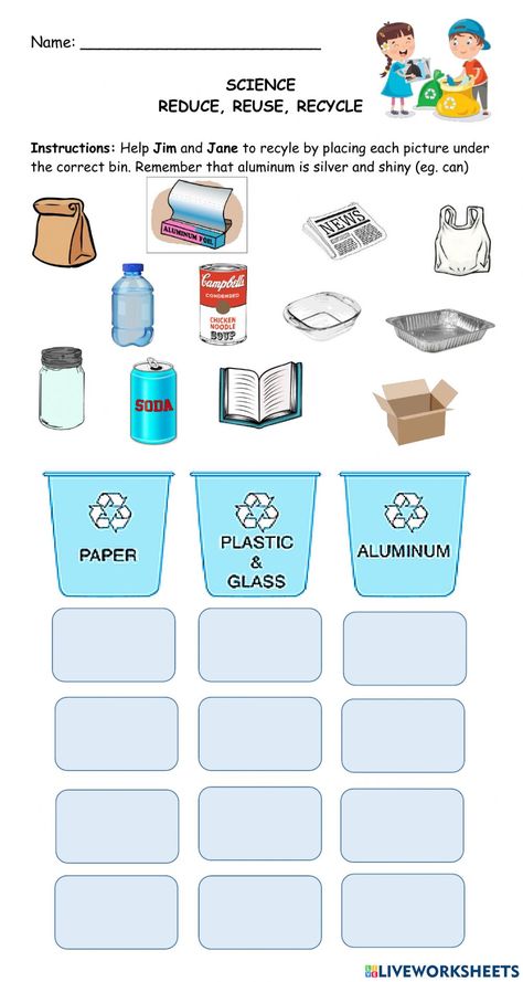 Recycle Worksheets Preschool, Reduce Reuse Recycle Worksheet, Recycle Worksheet, Reduce Reuse Recycle Activities, Recycle Preschool, Mouth Sore, Recycling Lessons, Recycling Activities, Radical Expressions