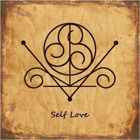 Symbol For Self Love, Spiritual Tattoo Designs, Painting Denim, Love Symbol Tattoos, Small Wave Tattoo, Sigil Tattoo, Magick Symbols, Wiccan Symbols, Alchemy Symbols