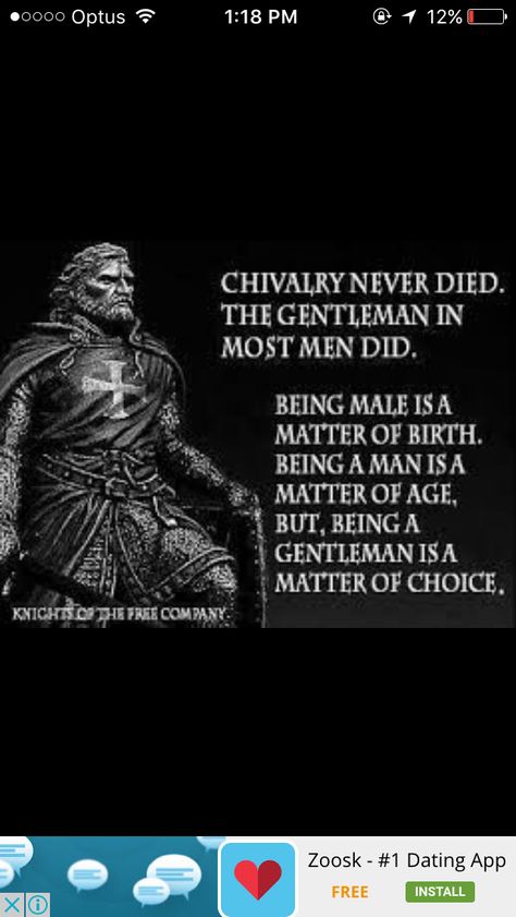 Chivalry Quotes, The Past, Quotes