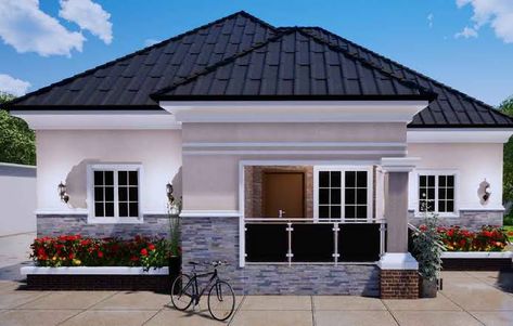 Nigeria House Design, Nigeria House, 1 Bedroom House Plans, 4 Bedroom House Designs, Modern Bungalow House Design, Bedroom Decor Gray Walls, Bungalow Style House Plans, Bedroom Decor Gray, Bungalow Style House