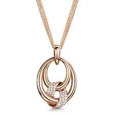 18ct Rose Gold Oval Triple Twist Diamond Pendant Diamond Pendants Designs Unique, Jewelry Redesign, Mens Bracelet Designs, Black Diamond Pendant, Twist Necklace, Diamond Pendants Designs, Unique Pendant Necklace, Fashion Pendant, Diamond Jewelry Necklace