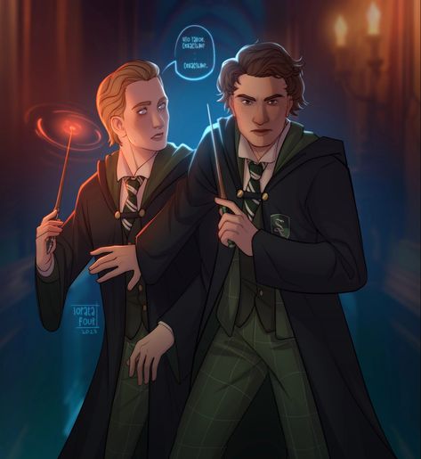 Art belongs to @lopata_four on Twitter! Check ‘em out! #ominisgaunt #sebastiansallow #hogwartslegacy Hogwarts Games, Ominis Gaunt, Harry Potter Miniatures, Harry Potter Oc, Best Friend Wallpaper, Harry Potter Merchandise, Harry Potter Comics, Pandora Avatar, Harry Potter Fanfiction