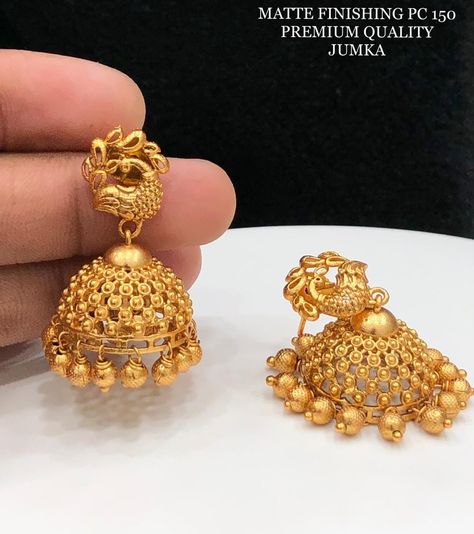 Buta Earrings Gold, Zumka Earrings Gold, Butta Kammalu Gold Designs Latest, Gold Earrings Buttalu Models, Jumki Design Gold, Kammalu Buttalu Gold, Gold Jumkas Design, 3 Grams Gold Earrings Indian, Jhumka Designs Gold