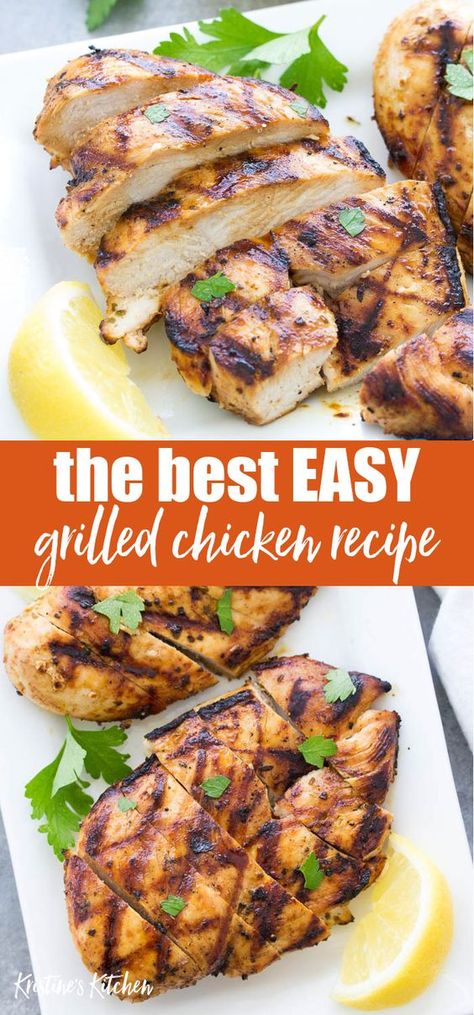 Grilled Chicken On The Grill, Best Chicken Marinade For Salad, Easy Grill Chicken Recipes, Good Grilled Chicken Recipes, Chicken On The Bbq Recipes, Simple Grilled Chicken Marinade, Best Chicken For Salads, Chicken On Bbq Recipes, Summer Grill Meals Dinner