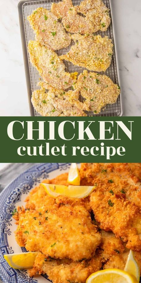 Crispy Chicken Cutlet Sandwich, Best Italian Chicken Cutlets, Best Fried Chicken Cutlets, The Best Chicken Cutlets, Chicken Ceasar Cutlet, Make Ahead Breaded Chicken Cutlets, Chicken Cutlet Meal Prep, Chicken Cutlet Marinades, Authentic Italian Chicken Cutlets