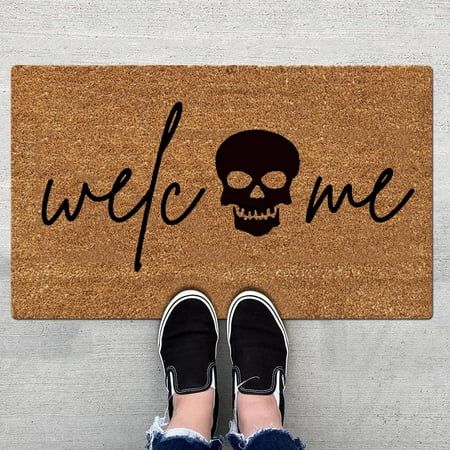 Welcome to JHChdc Store Introducing the Halloween Door Mat, a must-have accessory for your festive Halloween decor. This eye-catching welcome mat is designed to make a statement and instantly transform your entryway into a spooky showcase. Crafted from high-quality materials, this doormat is built to withstand heavy foot traffic and resist fading, ensuring its durability for seasons to come. The sturdy construction guarantees that it will remain intact, even during the busiest trick-or-treating Door Decorations Halloween, Halloween Mat, Festive Halloween Decor, Halloween Mats, Front Door Decorations, Home Front Door, Fuzzy Rug, Door Mat Diy, Halloween Doormat