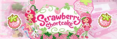 Strawberry Shortcake Banner, 2000s Characters, Discord Themes, Twt Layout, Iphone Widgets, Phone Things, Twt Header, Cute Twitter Headers, Youtube Intro