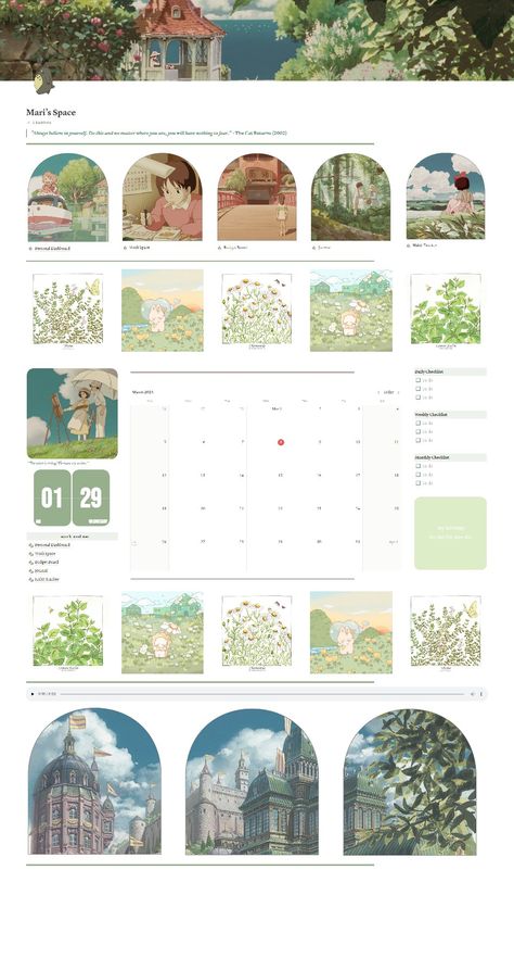 Notion Homepage Ideas, Homepage Ideas, Study Planner Free, Free Notion Templates, Template Green, Desktop Themes, Media Planner, Notion Template, Social Media Planner